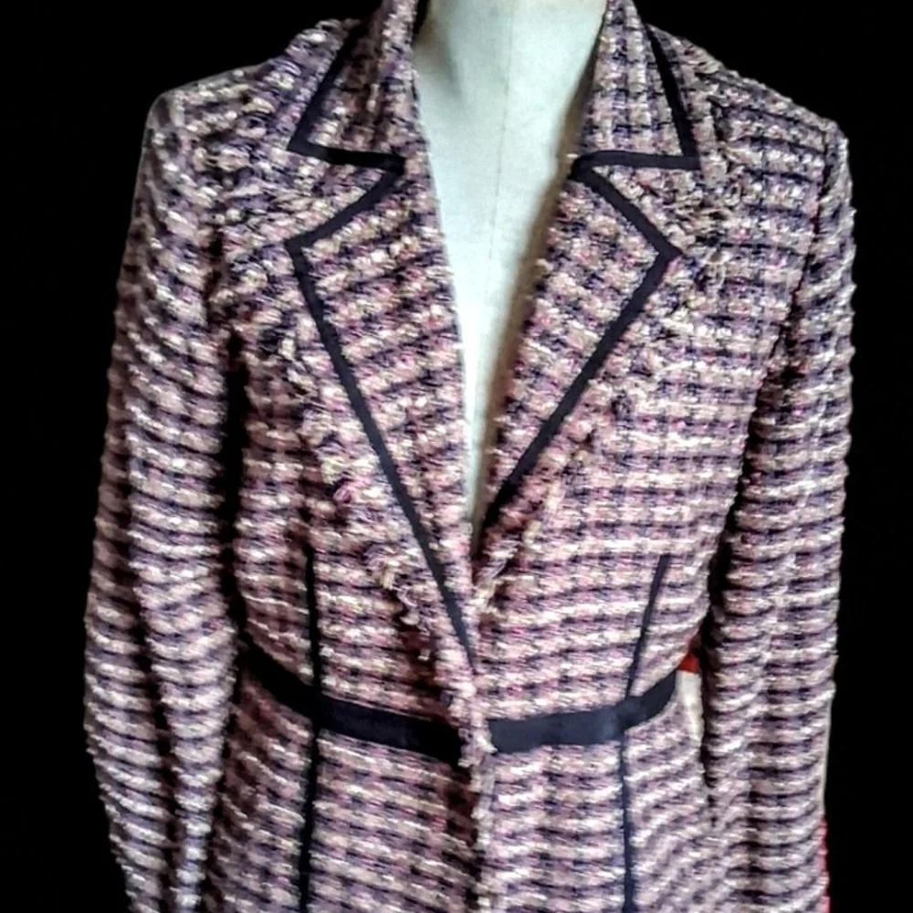 Bisou Bisou Multicolor Tweed Blazer - Picture 1 of 9